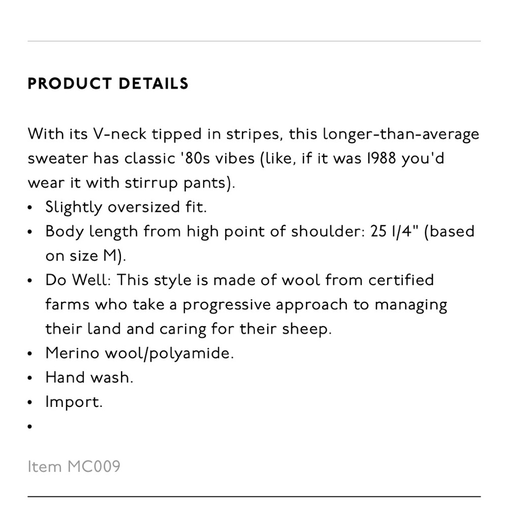 Madewell Forrest tipped v neck sweater - Picture 3 of 8